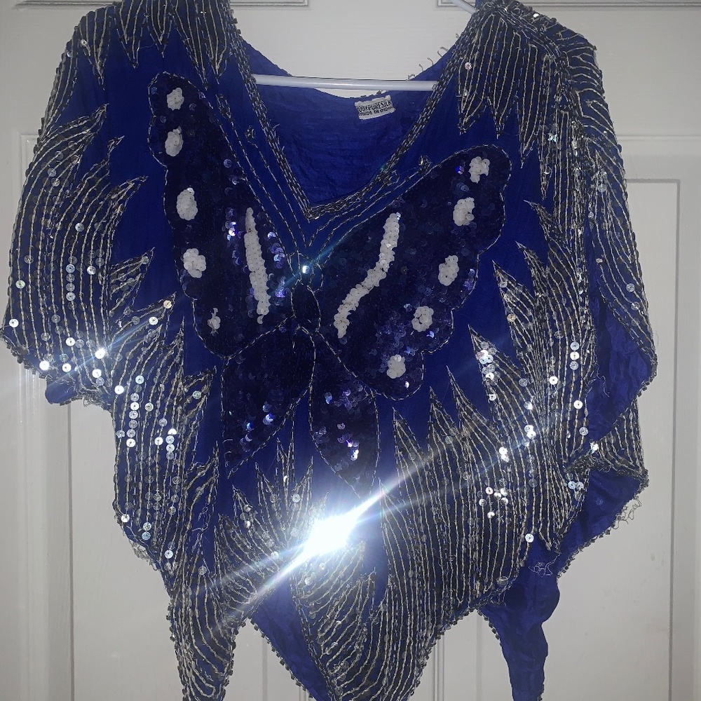 Vintage Silk Sequin blouse